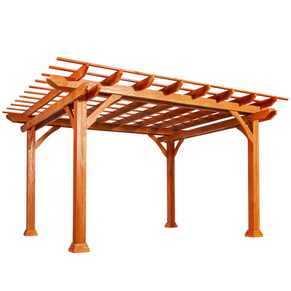 UMAX 12 Ft. W X 10 Ft. D Solid Wood Pergola & Reviews Wayfair